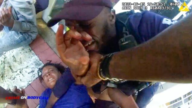 Police-Show-No-Mercy-After-Woman-Tries-to-Steal-from-Someones-Home